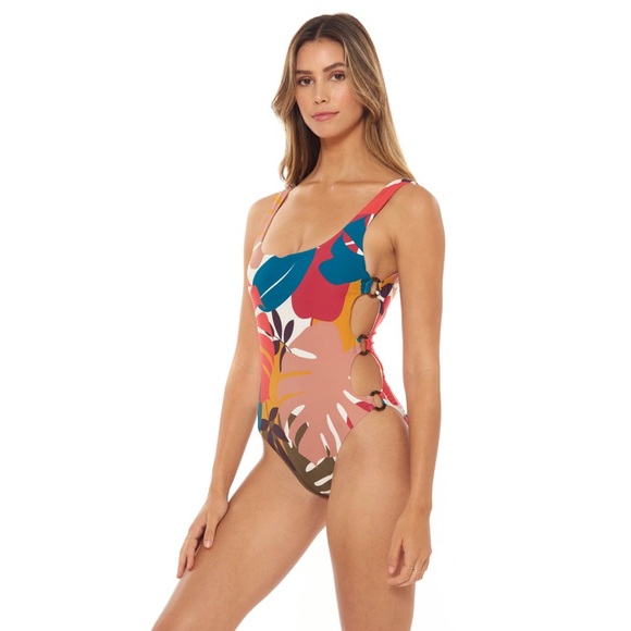 Last one Anthro Red Carter Charlie One-Piece Swimsuit - Picture 6 of 12